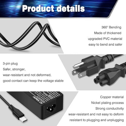 BAJ Universal 100W USB-C Laptop Charger Compatible with Lenovo,Acer,Dell,Asus,Mac Book Pro/Air 16, 15, 14, 13 Inch, Chromebook, Lenovo ThinkPad and Type-C Adapter Charger