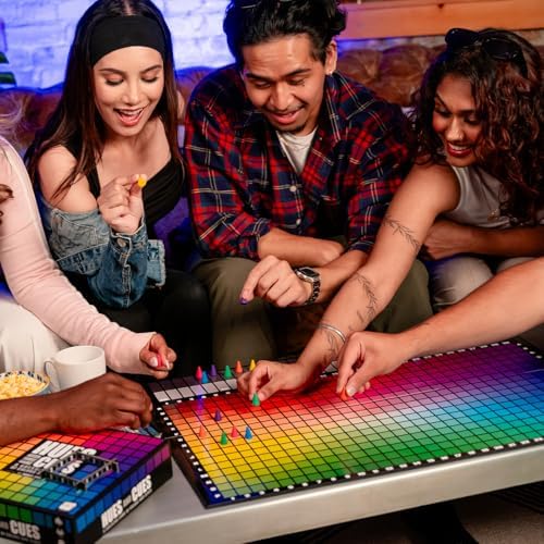 HUES and CUES - Vibrant Color Guessing Board Game for 3-10 Players Ages 8+, Connect Clues and Guess from 480 Color Squares