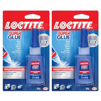 Loctite Super Glue Gel Control, Clear Superglue for Plastic, Wood, Metal & Super Glue Liquid Professional, Clear Superglue for Plastic, Wood, Metal, Crafts, & Repair