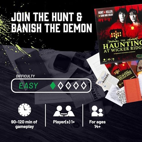 Hunt A Killer x Sam and Colby: The Haunting at Wicker Ridge – Immersive Paranormal Mystery Game, 90–120 Min Playtime, Ages 14+, Perfect for Fans of Ghost Hunting and Supernatural Thrillers
