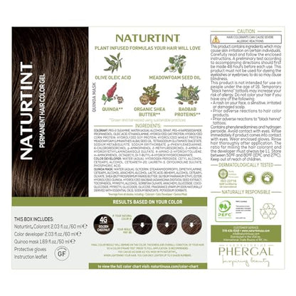 Naturtint 4G Golden Chestnut Permanent Hair Color (Pack of 6), Ammonia Free, Vegan, Cruelty Free, up to 100% Gray Coverage, Long Lasting Results (Packaging may vary)