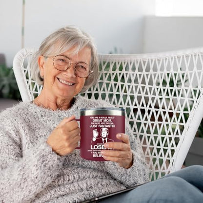 MFGNEH Mothers Day Gifts for Mom,Mom Birthday Gifts,Mother Gift for Christmas, Gift for Mama from Daughter,Son,Kids,New Moms for Women,Thank You Mother,14oz Red Tumbler Mug