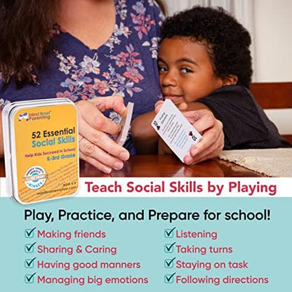 Mind Brain Emotion 52 Essential Social Skills Lessons & Teaching Tool Kit - Social Emotional Learning Activities for Parents, Teachers, School Counselor (Kindergarten, Elementary Kids)