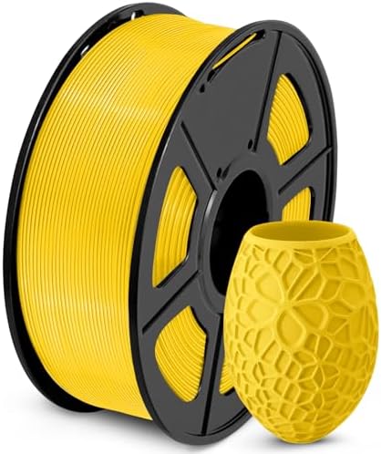 SUNLU PLA Filament 1.75mm, Neatly Wound 3D Printer Filament 1.75mm Dimensional Accuracy +/- 0.02mm, Fit Most FDM 3D Printers, 1kg Spool (2.2lbs), 330 Meters, Yellow