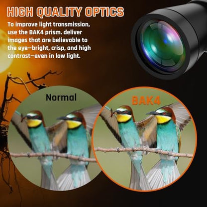 20x50 High Power Binoculars for Adults with Low Light Night Vision,Military Compact HD Professional/Daily Waterproof Binoculars for Bird Watching Hunting/Traveling/Outdoor…