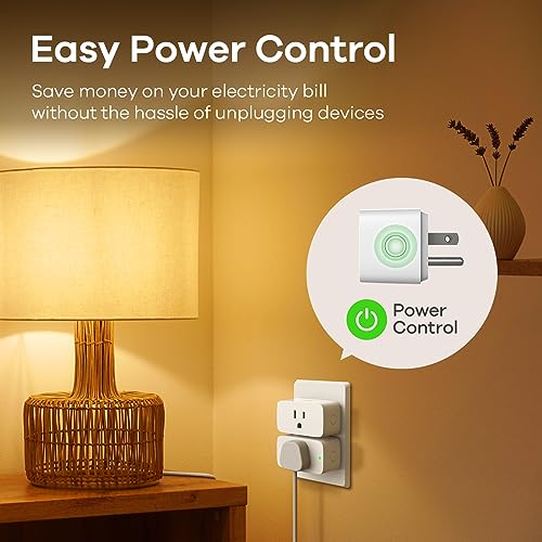 Linkind Matter Smart Plug, Work with Apple Home, Siri, Alexa, Google, SmartThings, Smart Outlet 15A/1800W Max, Smart Home Automation, APP Remote Control,Timer&Schedule, 2.4G Wi-Fi Only, 4 Pack