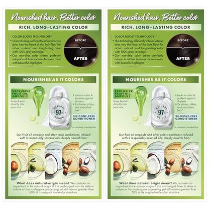 Garnier Hair Color Nutrisse Nourishing Creme, 20 Soft Black (Black Tea) Permanent Hair Dye, 2 Count (Packaging May Vary)