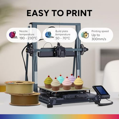 OVERTURE Matte PLA 3D Printer Filament 1.75mm, Matt Surface & Low Warping Filament 1kg Spool (2.2 lbs), Accuracy +/- 0.02 mm, Fit Most FDM Printers (Matte Wood)