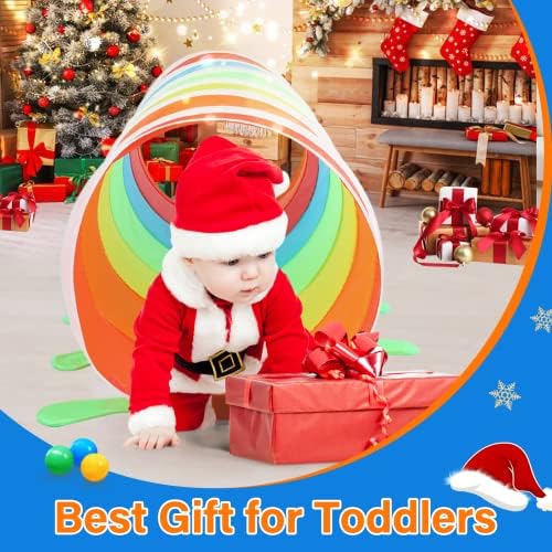 Kids Play Tunnel Tent for Toddlers, Colorful Pop Up Crawl Tunnel Toy for Baby or Pet with Breathable Mesh, Collapsible Gift for Boy and Girl Play Tunnel Indoor and Outdoor Game