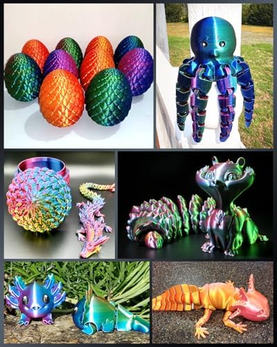 SUNLU 3D Printer Filament Bundle, Individually Vacuum Packed, Quadruple Color Silk Filament*4, PLA Silk Filament*4, 250g Spool, 2kg Total