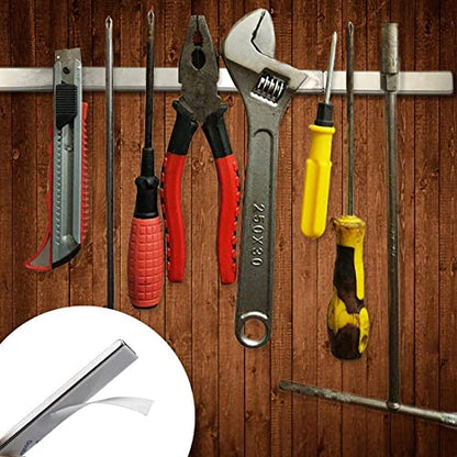 MIKEDE Magnets, 20 Pack Strong Neodymium Bar Magnets with Adhesive Backing, Rare Earth Fridge Magnet Heavy Duty, Metal Powerful Magnet for Craft, Whiteboard, Garage, Kitchen - 60x10x3 mm