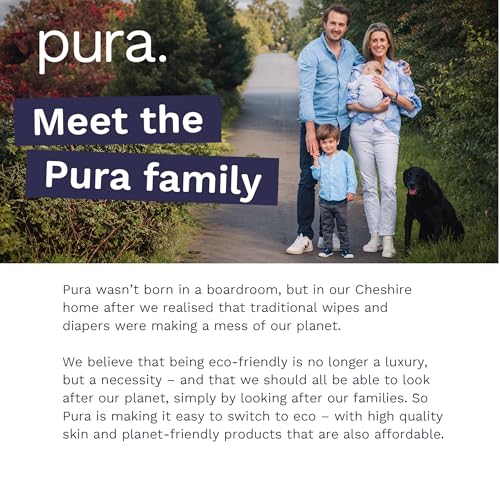 Pura Natural Sensitive Baby Wipes, 99% Water, Unscented & Hypoallergenic, Suitable for Sensitive & Eczema-prone Skin, Hypoallergenic, EWG Verified, 10 Pack of 60 Wet Wipes (600 Diaper Wipes) Bulk Buy