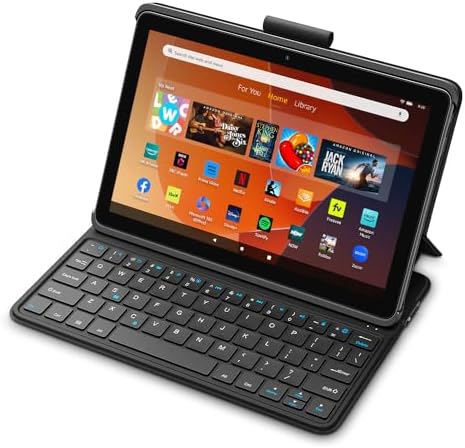 Made for Amazon Bluetooth Keyboard Case for Amazon Fire HD 10, (13th Gen, 2023 release)