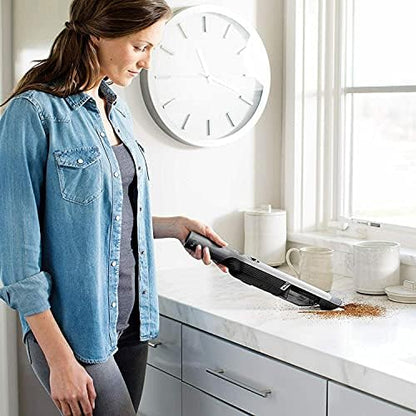 Shark WV201 WANDVAC Handheld Vacuum Lightweight at 1.4 Pounds with Powerful Suction, Charging Dock, Single Touch Empty and Detachable Dust Cup (WV201BLK Black) (Renewed)