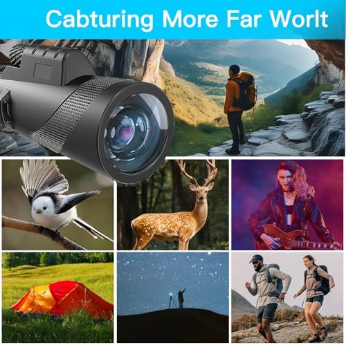 10x42 High-Powered Monocular for Adults - Military Grade Compact Monocular Telescope with Tripod, Lightweight & Waterproof Design&BAK4 Prism for Bird Watching, Hiking andWide Field of View