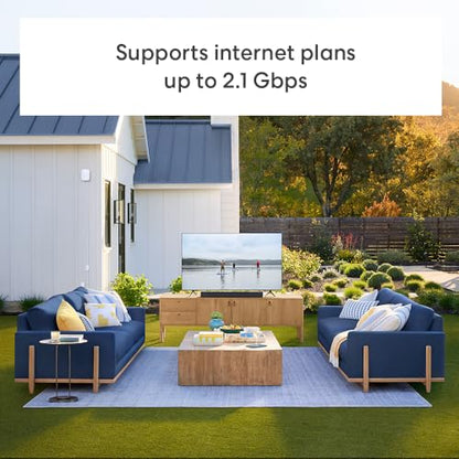 Amazon eero Outdoor 7 dual-band mesh wifi router (newest model), Weatherproof rating of IP66, Coverage up to 15,000 sq. ft. outdoors, 1-pack, Includes 30W PoE+ adapter