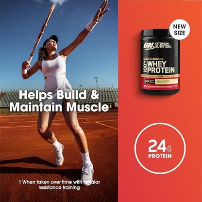 Optimum Nutrition Gold Standard 100% Whey Protein Powder, Vanilla Ice Cream, 1 Pound (Pack of 1)