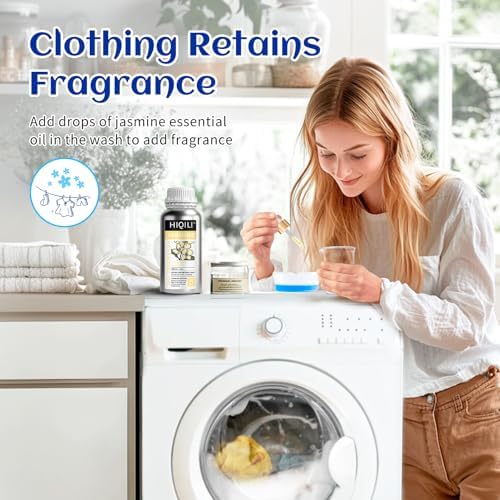 HIQILI 16 Fl Oz Jasmine Essential Oil, 100% Pure Natural for Diffuser, Hair, Skin, Perfume Making - 500ML