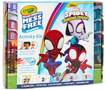 Crayola Color Wonder Spidey and His Amazing Friends Kit, Mess Free Coloring, Spiderman Coloring Pages & Stickers, Spiderman Toy, Kids Gift