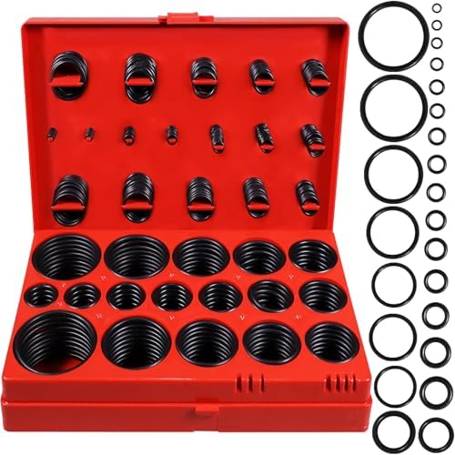 419 PCS Universal Metric O-Ring Kit，32 Sizes Buna-N 70A Rubber O Ring Assortment Set for Various Car Auto Faucet Plumbing Pressure Washer Air or Gas Sealing Repair Resist Oil and Heat