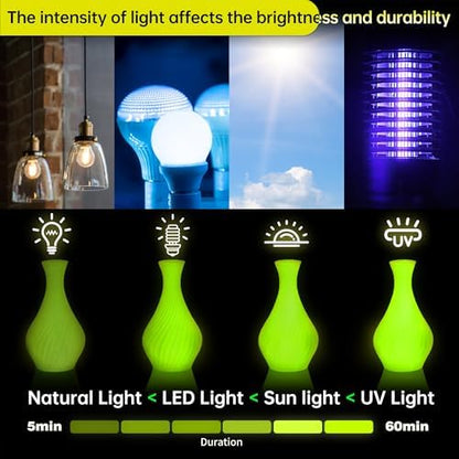 SUNLU PETG Glow in The Dark Filament, Luminous PETG 3D Printer Filament 1.75mm, High Brightness and Long Time Filament, Dimensional Accuracy +/- 0.02mm, 1kg Spool.(Glow Yellow)