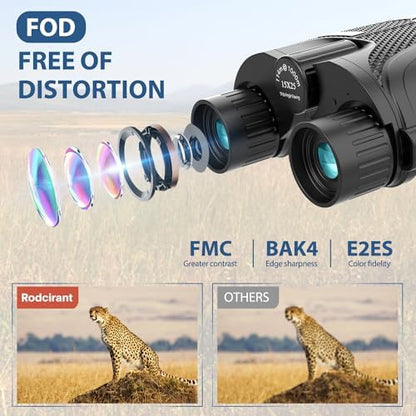 Binoculars 15x25 for Adults,Waterproof Durable & Clear Binoculars with Low Light Night Vision for Sightseeing,Concerts and Bird Watching