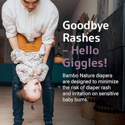 Bambo Nature Hypoallergenic Baby Diapers, Eco-Labelled Sustainable Diapers, Enhanced Leakage Protection, Totally Chlorine-free, Skin Friendly, and Super Absorbent - Size 4 (162 Count)