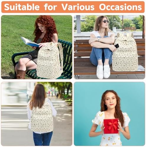 School Backpack for Teen Girls Bookbags Elementary High School Corduroy Laptop Bags Women Travel Daypacks