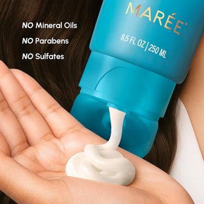 MAREE Hair Mask Conditioner for Women and Men - Hydrating Moisturizing Color Safe Deep Conditioner For Dry Damaged Curly Color Treated Fine Hair - Women's and Men's Acondicionador Para Cabello Rizado