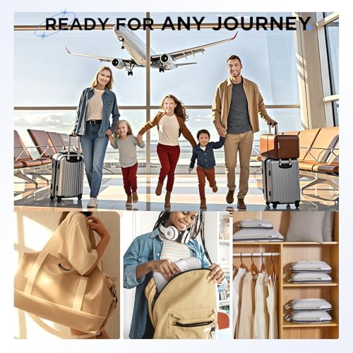 10 Set Compression Packing Cubes for Travel Essentials,Compressible Expandable Packing Cubes for Suitcase,OlarHike Luggage Organizer Bags for Travel,Handy Helper for Organizing Clothes(White Marble)
