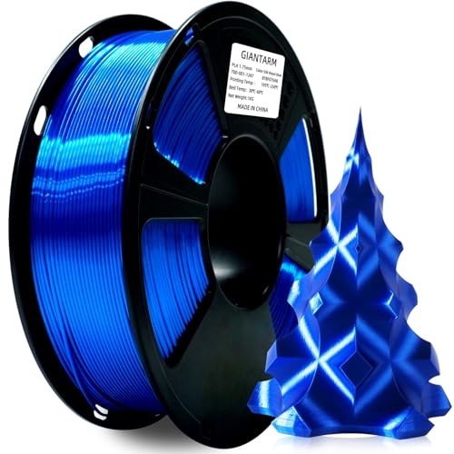 GIANTARM 3D Printer Filament, Silk Royal Blue Pla Filament, 1Kg(2.2lbs) Spool, 1.75mm Dimension Accuracy +/- 0.03mm, 3D Printing Filament