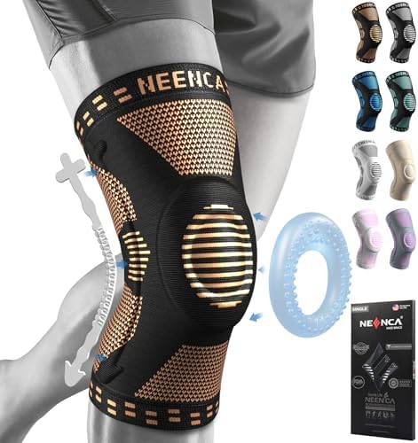 NEENCA Professional Knee Brace for Pain Relief, Medical Knee Support with Patella Pad & Side Stabilizers, Compression Knee Sleeve for Meniscus Tear, ACL, Joint Pain, Runner, Workout - FSA/HSA APPROVED