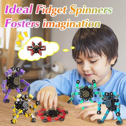 for Mom Transformable Fidget Spinners for Kids and Adults Stress Relief Sensory Toys for Boys and Girls Fingertip Gyros Toy Birthday Party Favors for Kids Classroom Gifts