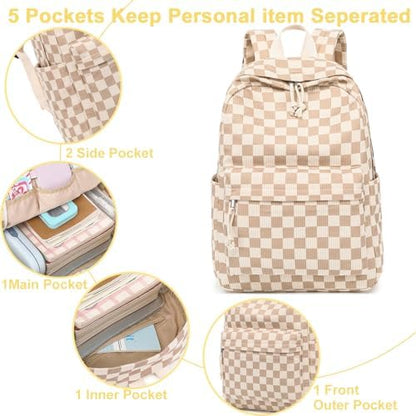 School Backpack for Teen Girls Bookbags Elementary High School Corduroy Laptop Bags Women Travel Daypacks