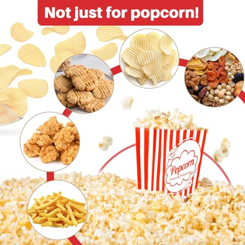 Popcorn Bags Individual Servings - 500 Individual Popcorn Pop Corn Snack Bags Sleeves Small Business Mini Popcorn Bulk Individual Bags Packets Containers Popcorn Machine Movie Night Supplies