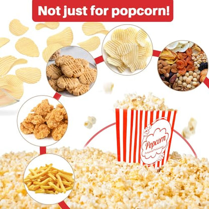 Popcorn Bags Individual Servings - 500 Individual Popcorn Pop Corn Snack Bags Sleeves Small Business Mini Popcorn Bulk Individual Bags Packets Containers Popcorn Machine Movie Night Supplies