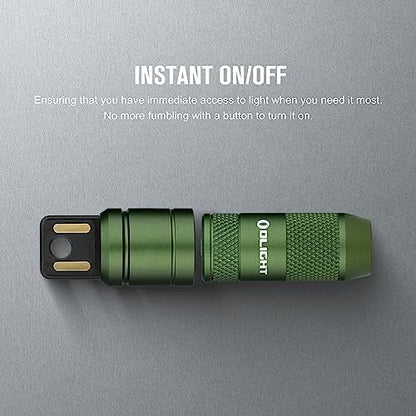 OLIGHT IMINI 2 EDC Rechargeable Keychain Flashlight, 50 Lumens Compact and Portable Mini LED Keyring Lights with Built-in Battery Ideal for Everyday Carry and Emergencies (OD Green)