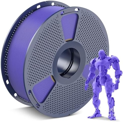 SUNLU PLA 3D Printer Filament PLA Filament 1.75mm, Neatly Wound 3D Printing Filament 1.75mm, Dimensional Accuracy +/- 0.02 mm, Fit Most FDM 3D Printers, 1kg Spool (2.2lbs), Purple