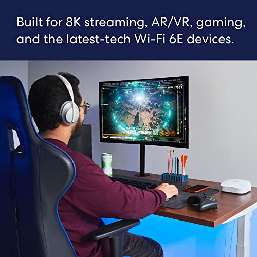 Amazon eero Pro 6E mesh wifi system - Supports internet plans up to 2.5 Gbps, Coverage up to 4,000 sq. ft., Connect 100+ devices, 2-pack