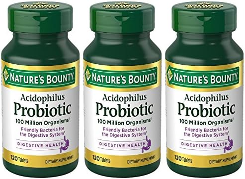 Nature's Bounty Acidophilus Probiotic , 120 Count (Pack of 3)