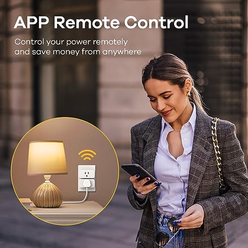 Linkind Matter Smart Plug, Work with Apple Home, Siri, Alexa, Google, SmartThings, Smart Outlet 15A/1800W Max, Smart Home Automation, APP Remote Control,Timer&Schedule, 2.4G Wi-Fi Only, 4 Pack