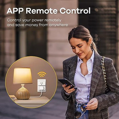 Linkind Matter Smart Plug, Work with Apple Home, Siri, Alexa, Google, SmartThings, Smart Outlet 15A/1800W Max, Smart Home Automation, APP Remote Control,Timer&Schedule, 2.4G Wi-Fi Only, 4 Pack