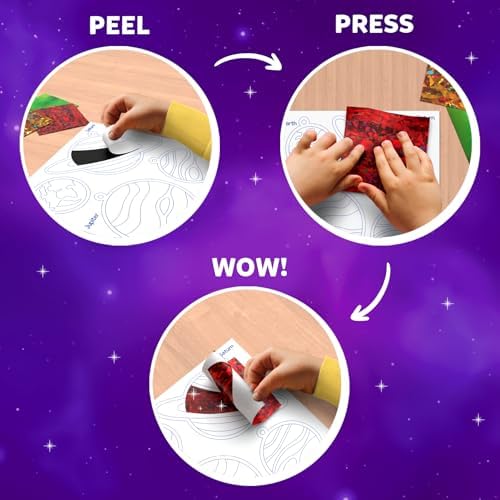 Skillmatics Foil Fun Solar System - Space Art & Craft Kit for Kids, Mess-Free Fun, Creative Activity, DIY Decor, Gifts for Boys & Girls Ages 4, 5, 6, 7, 8, 9, 10, 11, 12