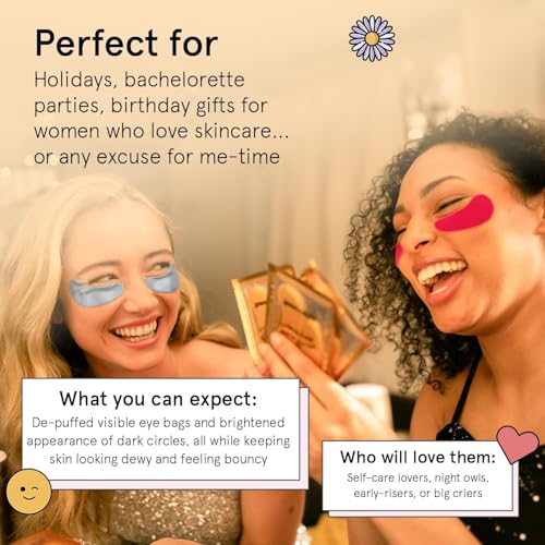 grace & stella Award Winning Under Eye Mask - Birthday Gifts For Women - Bridesmaid Gifts - Reduce Dark Circles, Puffy Eyes, Undereye Bags, Wrinkles - Under Eye Patches - Vegan (24 Pairs, Pink)