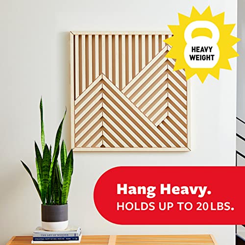 Command 20 Lb XL Heavyweight Picture Hanging Strips, Damage Free Hanging Picture Hangers, Heavy Duty Wall Hanging Strips for Living Spaces, 20 Black Adhesive Strip Pairs, PH217BLK-10NA
