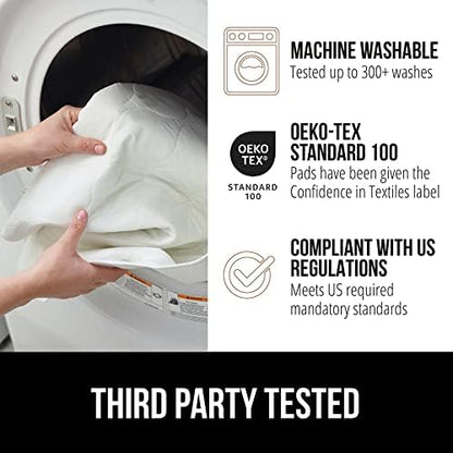 GORILLA GRIP Washable Underpads, Waterproof Reusable Heavy Absorbency Incontinence Bed Pads, Leak Proof Toddler Mattress Pad, 52x34 Slip Resistant Protector for Bedwetting, Adults and Kids, White