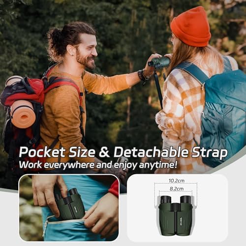 20X25 Small Binoculars for Adults and Kids, Large Eyepiece Binoculars for Bird Watching Easy Focus, Pocket High Powered Opera Glasses for Concert, Cruise Ship, Travel Must Have