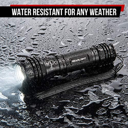 GearLight S1050 LED Flashlight High Lumens - for Camping, Hiking, Dog Walking - Powerful Emergency Flashlights with 3 Modes for Outdoor Use - Bright Flashlight - 2 Pack, (Batteries Not Included)