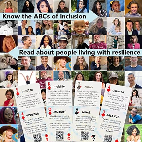 Mind Brain Emotion 52 Essential Inclusion Skills - A to Z Guide to Kindness, Compassion, Respect for Diversity and Disabilities - Educational Cards and Health Advocate to Teach Kids Empathy
