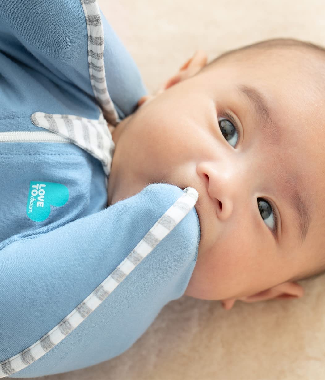 Love to Dream Swaddle UP, Baby Sleep Sack, Self-Soothing Swaddles for Newborns, 8-13 lbs, Snug Fit Helps Calm Startle Reflex, New Born Essentials for Baby, Dusty Blue